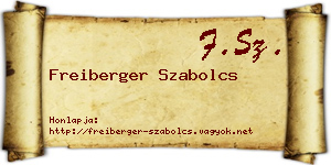 Freiberger Szabolcs névjegykártya